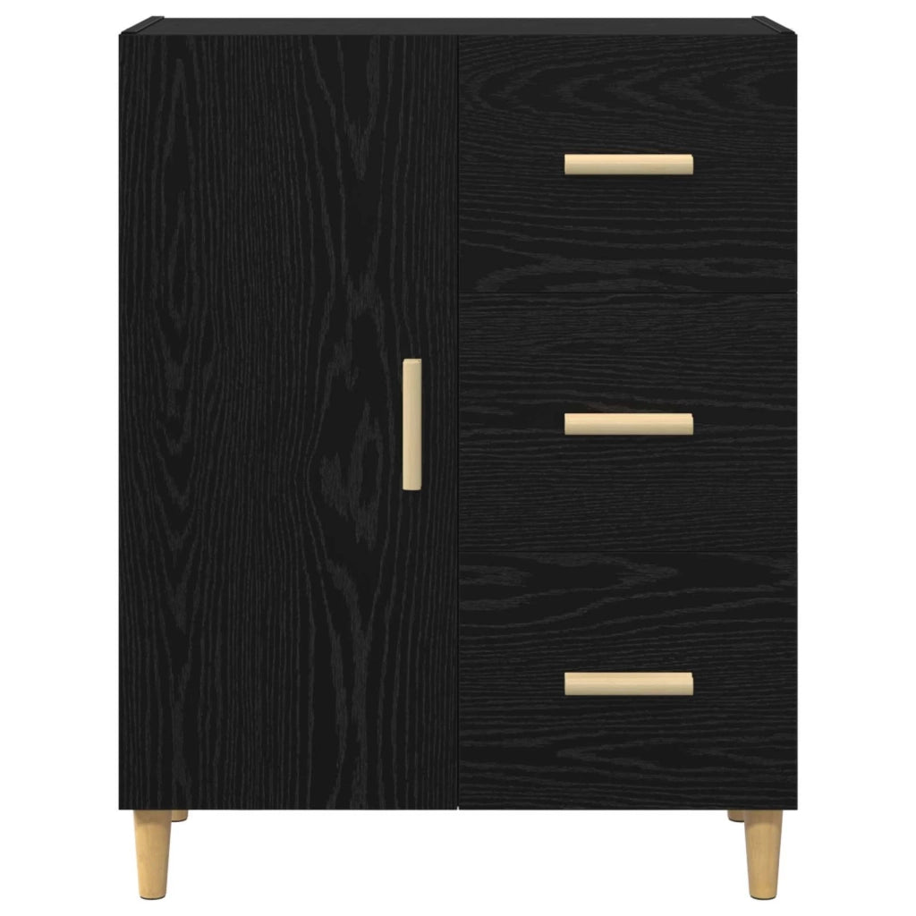 Credenza | Madia | Buffet da pranzo | Armadio da pranzo Rovere nero 34 x 69.5 x 90 cm Legno multistrato