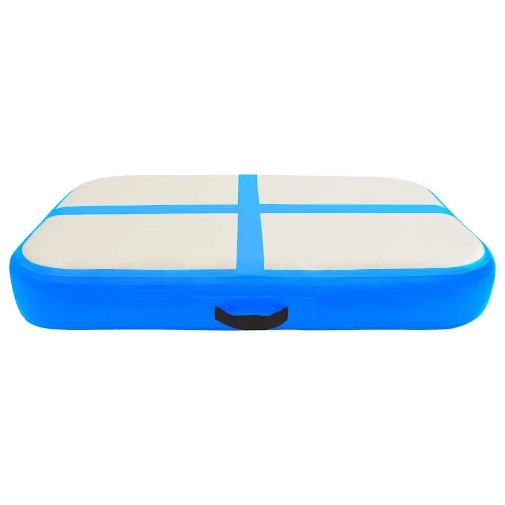 Tappetino Ginnastica Gonfiabile con Pompa 60x100x10 cm PVC Blu 92650