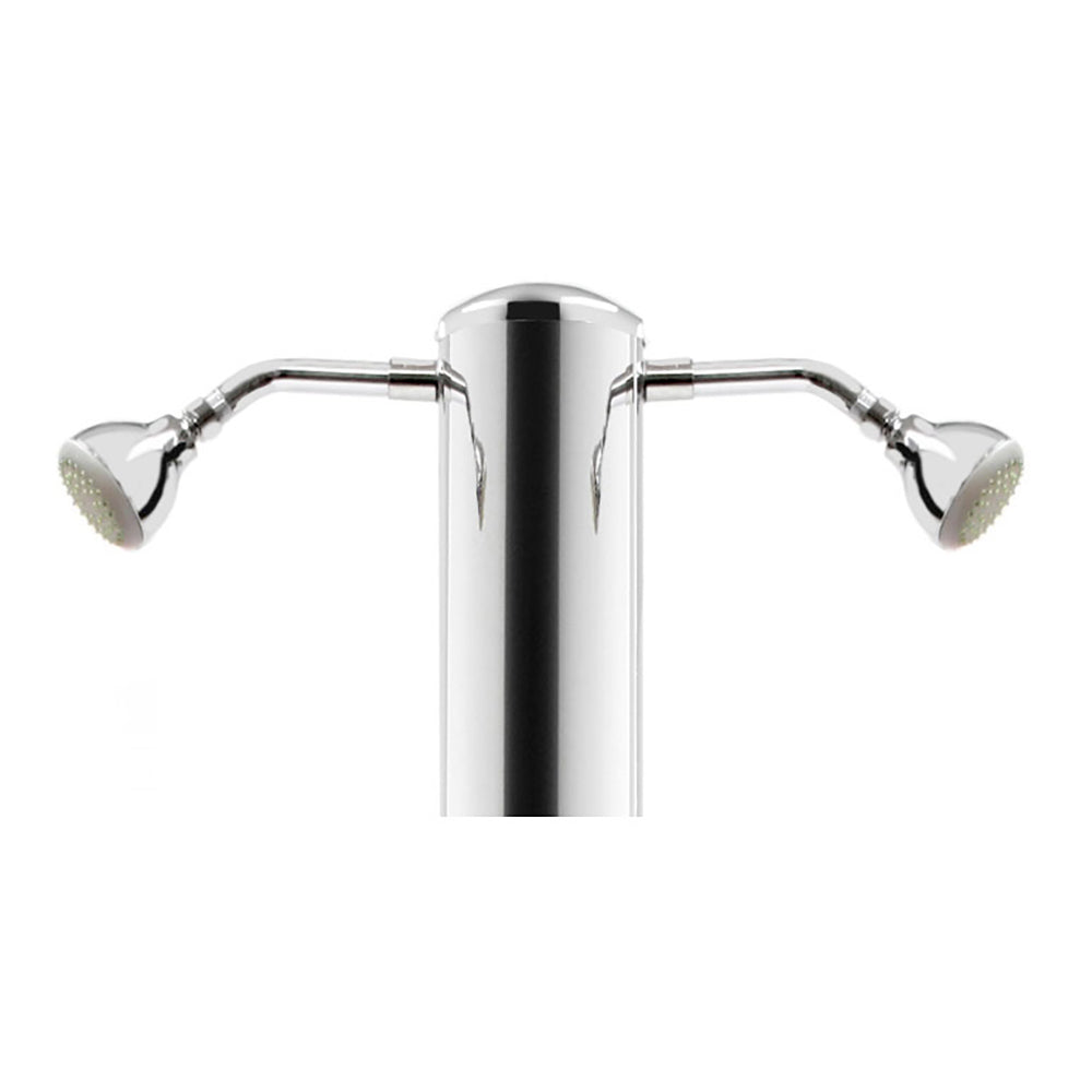 Doccia da Giardino Doppia 2 Rubinetti e Lavapiedi ATI Docce MUL-2R Inox Anodizzato