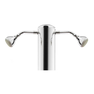 Doccia da Giardino Doppia 2 Rubinetti e Lavapiedi ATI Docce MUL-2R Inox Anodizzato