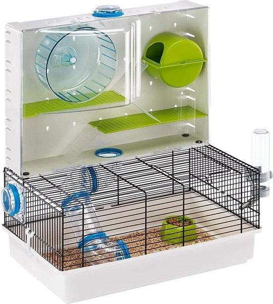 Casa per Hamster con Spazio di Gioco e Accessori - 46 x 29 - per Hamster e Topo - Nero