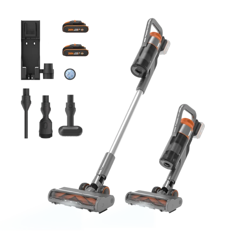 Aspirapolvere a Batteria 20V WX038.1 Brushless con Batteria 2.0Ah Inclusa per Casa e Auto - Worx