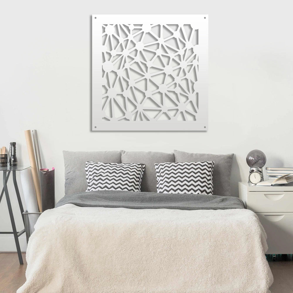 ATOM - Pannello in PVC traforato - Parasole Colore: bianco, Misura: 73x73 cm