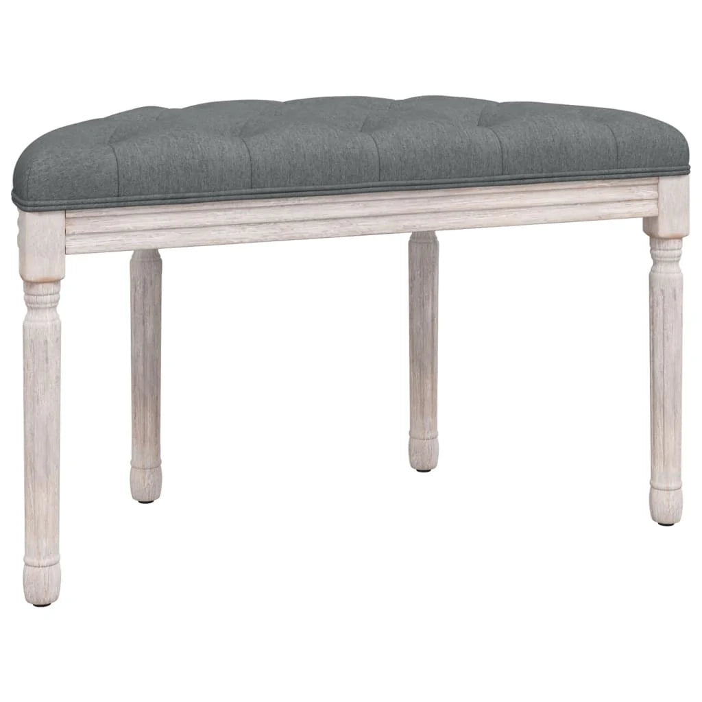 Panca mobile per camera da letto 81,5 x 41 x 49 cm tessuto grigio scuro 02_0010660