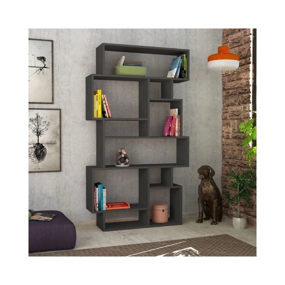 Libreria orizzontale bifacciale Karmato 96x168,5 colore antracite