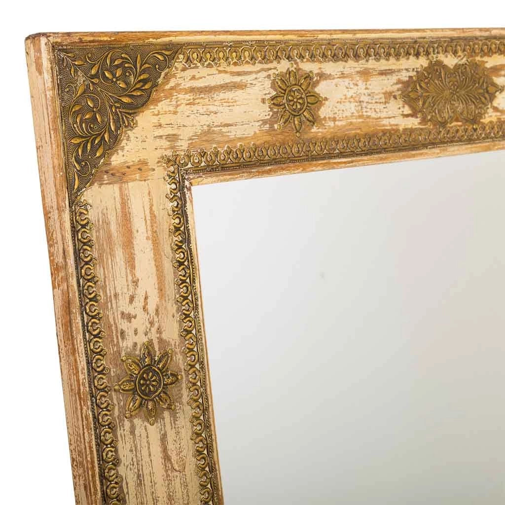 Specchio in legno marrone 109x3x125h