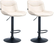 2er Set Barhocker Vonore Kunstleder schwarz