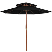 Ombrellone doppio con palo in legno 270 cm nero 02_0008442