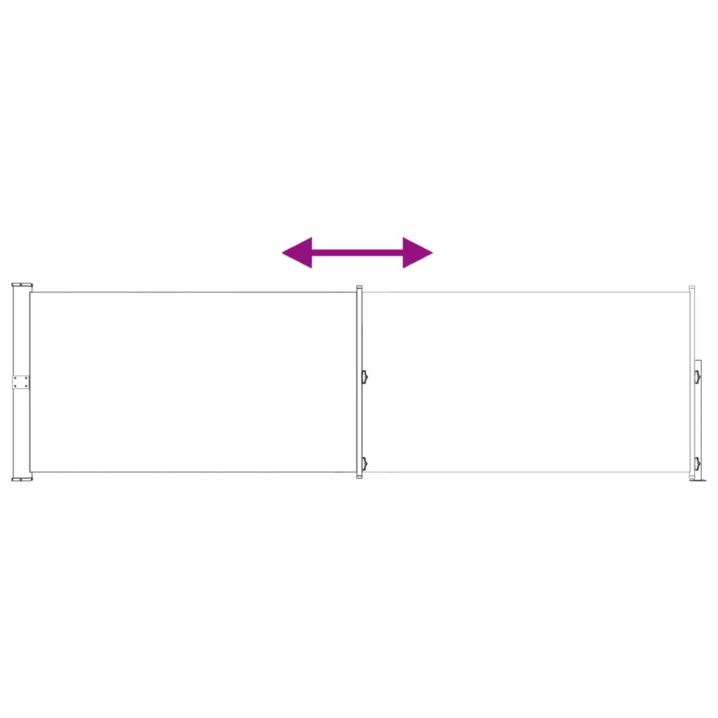 Tenda laterale retrattile Tortora 600 x 160 cm Poliestere