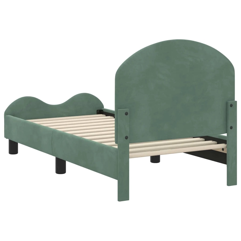 Struttura letto per bambini con testata Verde Mare 70 x 140 cm