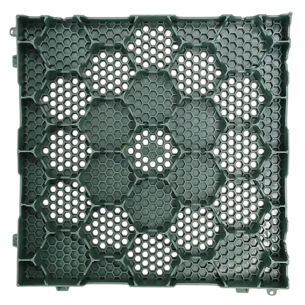 PIASTRELLA 40X40XH5CM VERDE SEMIFORATA