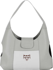 Portafiglio per Animali - Carriera a Spalla Reversibile - Respira e Impermeabile - Grigio