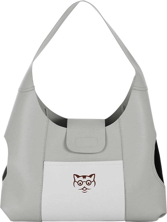 Portafiglio per Animali - Carriera a Spalla Reversibile - Respira e Impermeabile - Grigio