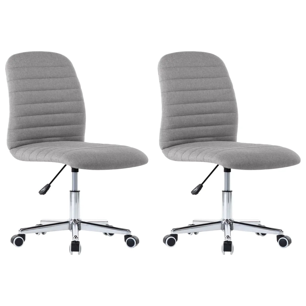 Sedie da Pranzo 2 pz Grigio Chiaro in Tessuto cod mxl 29089