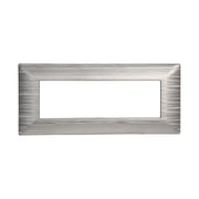 Placca Plastica Serie Solar 6P Colore Silver Satinato Compatibile Con Bticino Matix