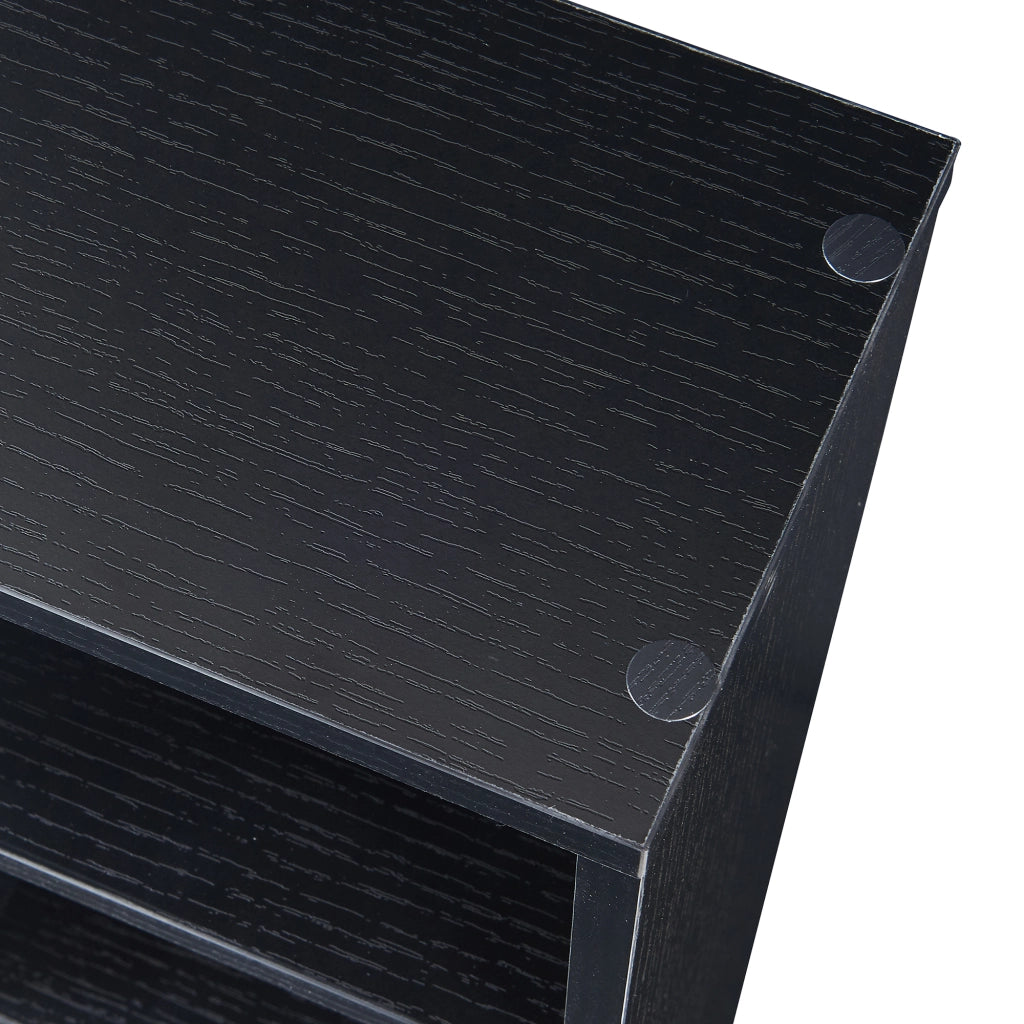 Scaffale a Colonna Tynset con 6 Scomparti per CD DVD 90x20x20 cm Nero [en.casa]