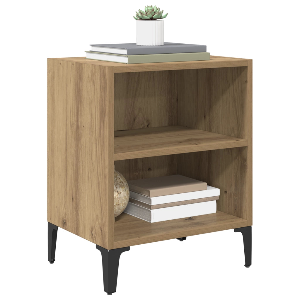 Comodini 2 pcs Rovere artigianale 40x30x50 cm Legno ingegnerizzato