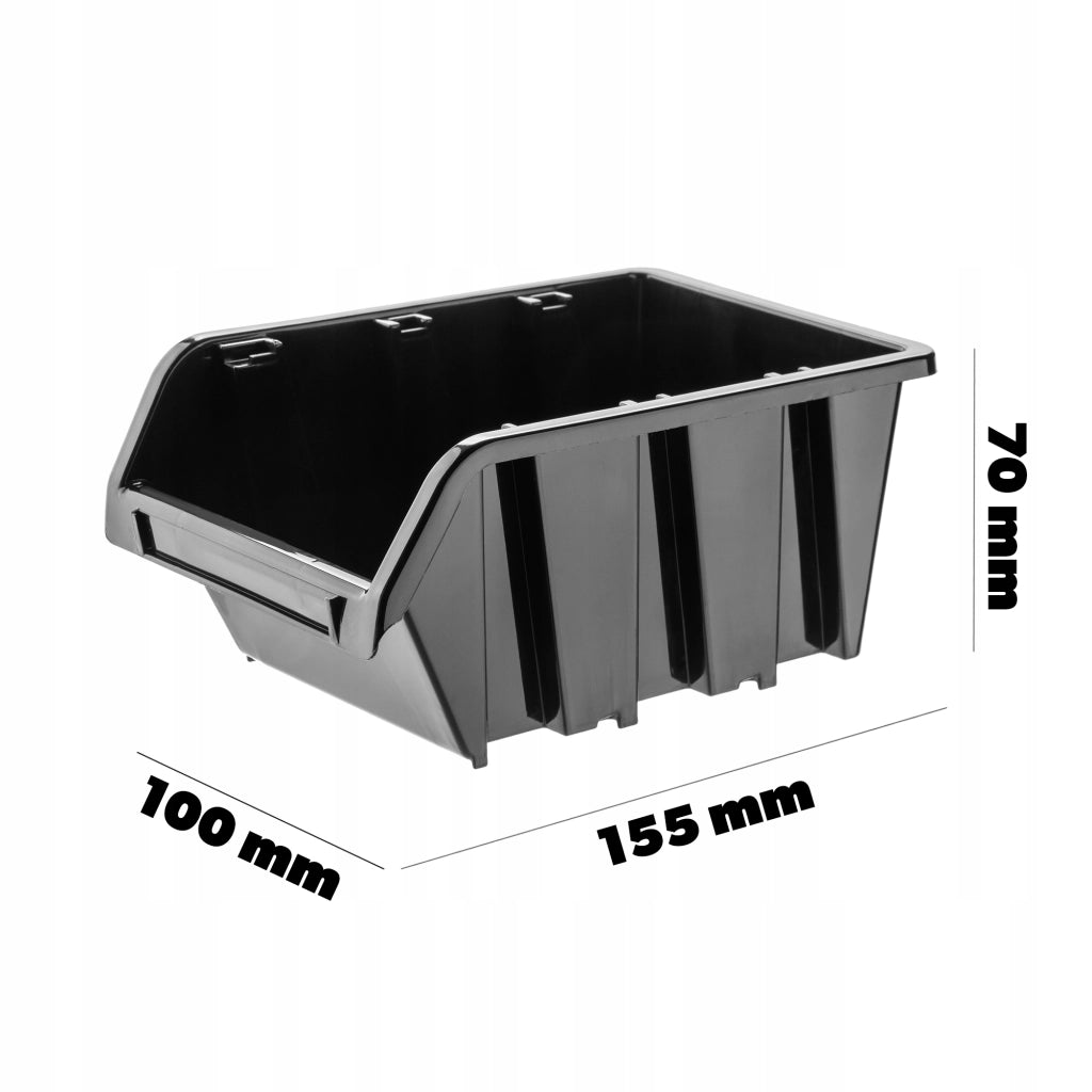 Set di 10 vassoi portaoggetti da officina KADAX, dimensioni 155x100 mm.