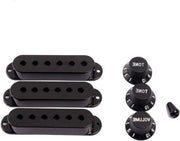 Copricapo per Chitarra Strat con Interruttore a 5 Vie e Cappuccio in Vetro - Nero, 48/50/52mm, Pezzo di Ricambio
