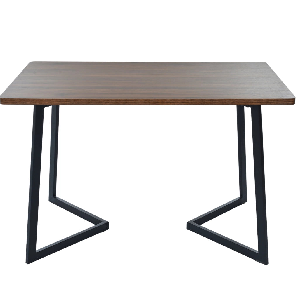 Gruppo pranzo 5 pezzi; tavolo moderno; MDF; colore noce