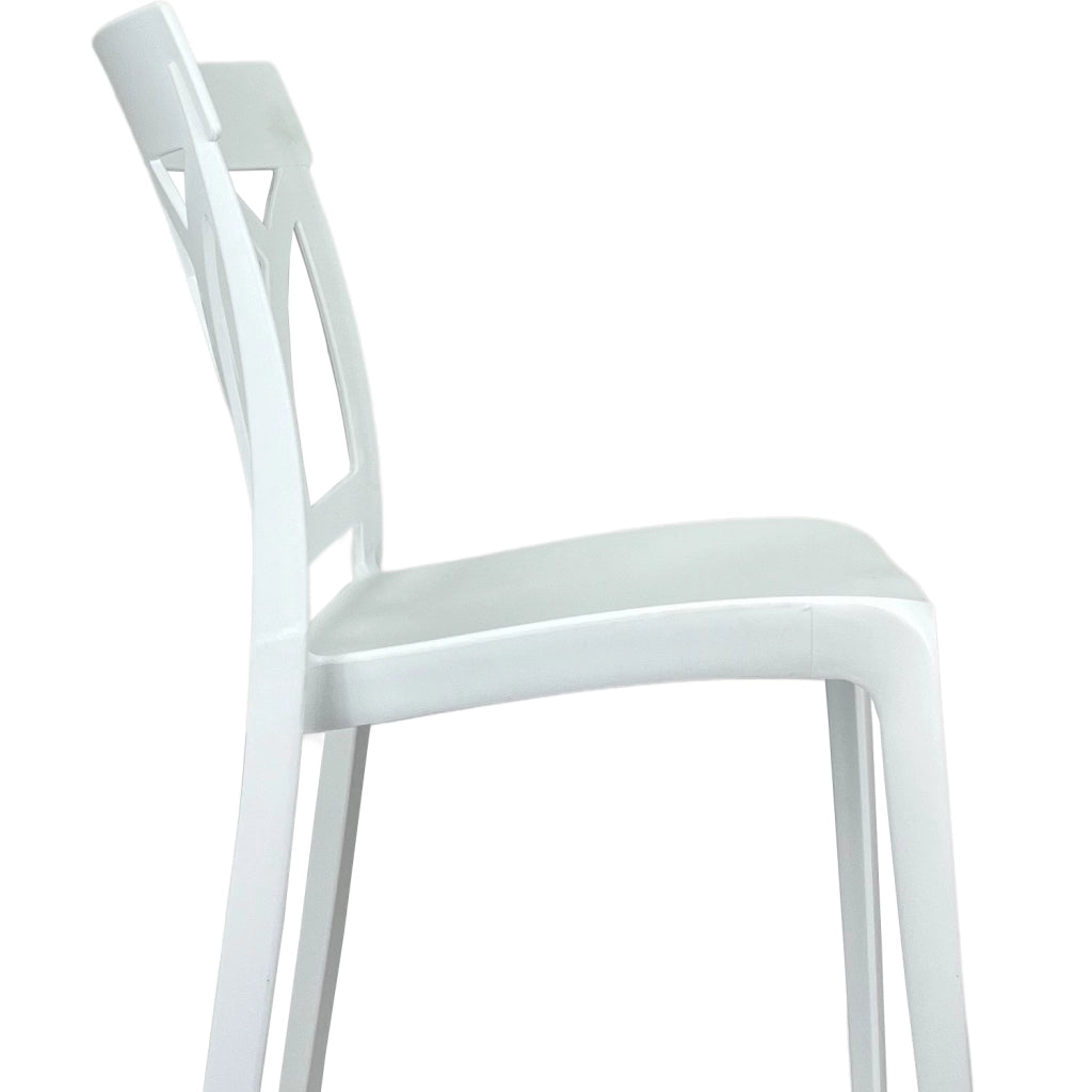 Marvin Sedia Kent Da Interno Esterno In Polipropilene e Resina Impilabile Di Design Moderne Bianco/1 Sedia