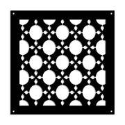 ALADIN - Pannello in PVC traforato - Parasole Misura: 48x48 cm, Colore: nero