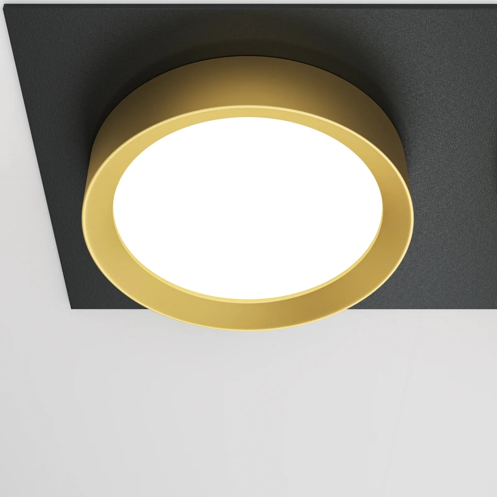 Maytoni lampada da incasso Hoop 2 luci GX53 nero alluminio