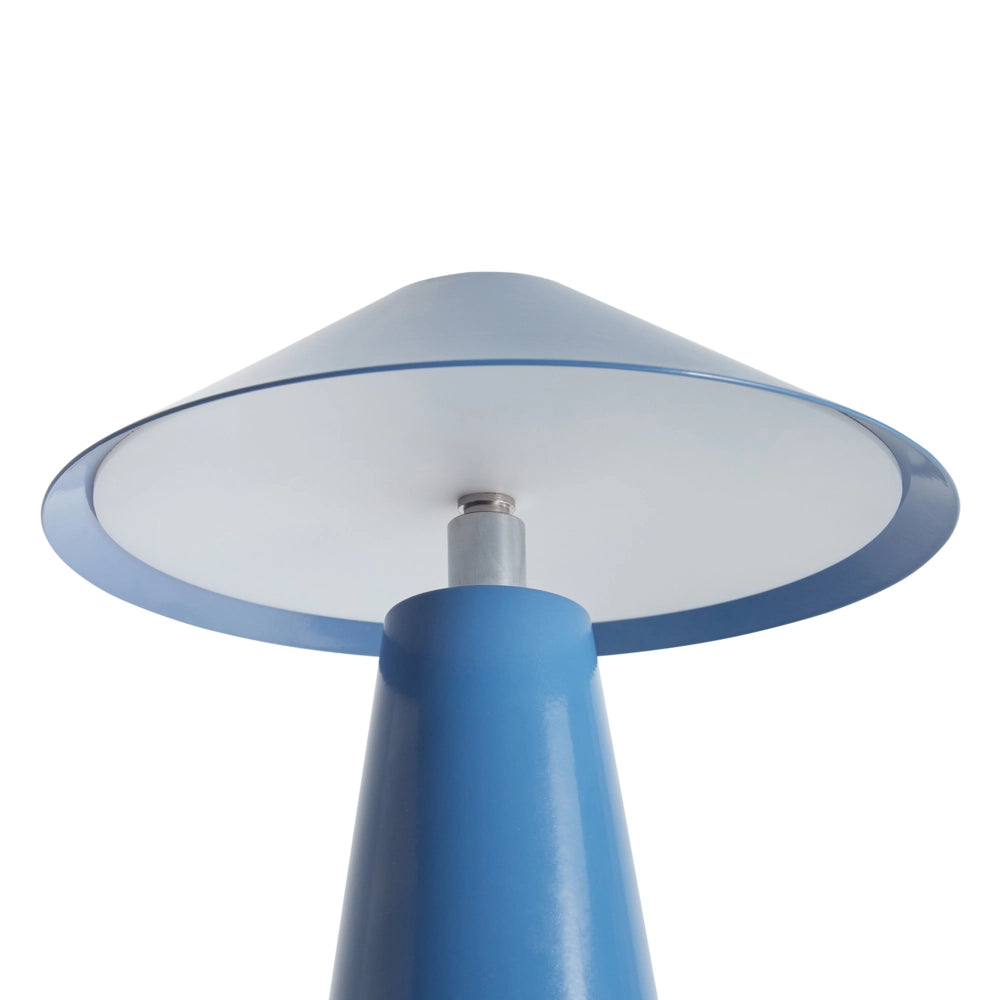 Lampada da tavolo blu a LED senza fili in ferro per interni Fungo moderno minimalista