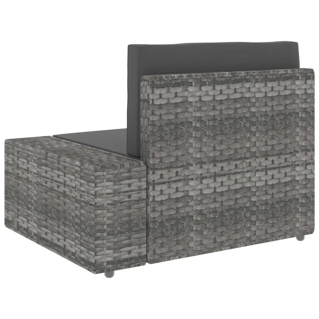 Set Divani da Giardino 4 pz in Polyrattan Grigio 3054601
