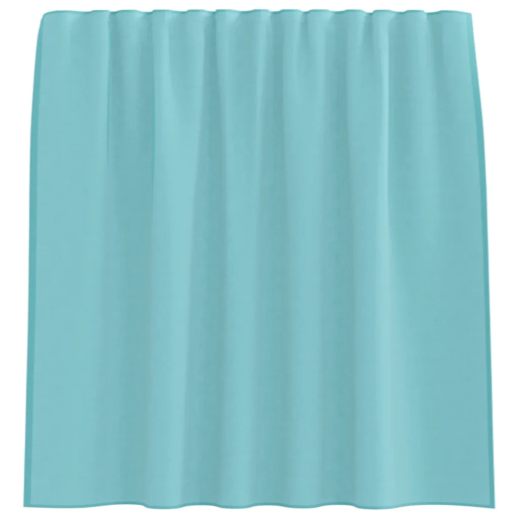Tende in Voile con Tasche per Aste 2 pz Turchese