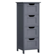 Mobile bagno indipendente con 4 cassetti cassettiera da 82 cm per soggiorno cucina e corridoio salvaspazio grigio 12_0002746