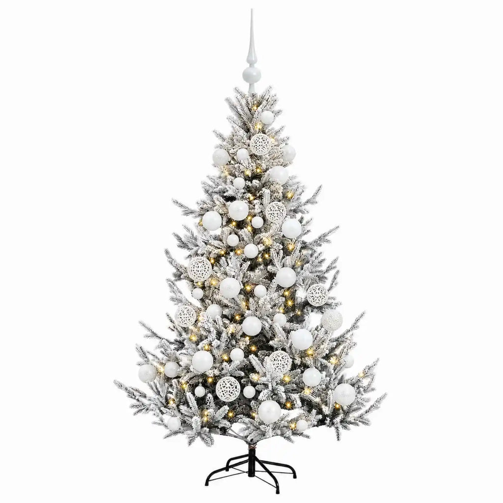 Albero di Natale artificiale con palline 150 cm 150 LED 3466072