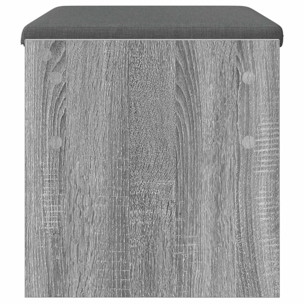 Panca per ingresso con cuscino Grigio Sonoma 63 x 38 x 40 cm