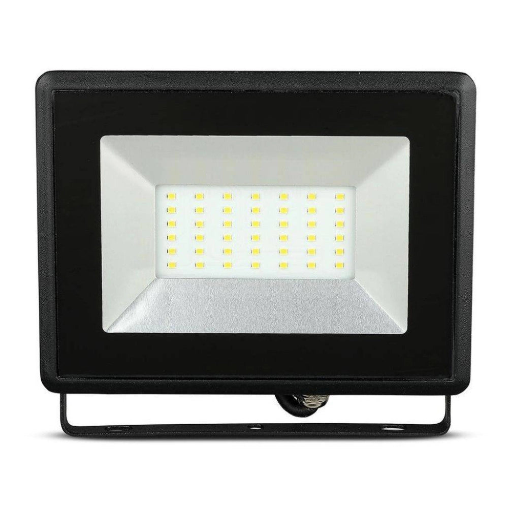 Trade Shop - Faro Proiettore A Led Smd Da 30w Colore Nero Luce Calda 3000k Per Esterno Ip65 -