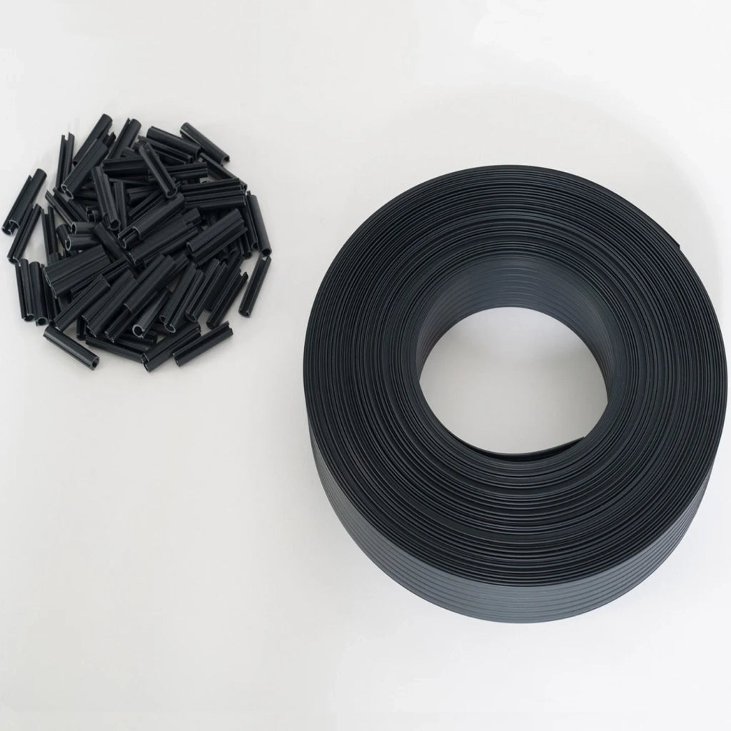 IDMarket - Set di lamelle oscuranti, arella in PVC grigio L.60 m per pannello a rete