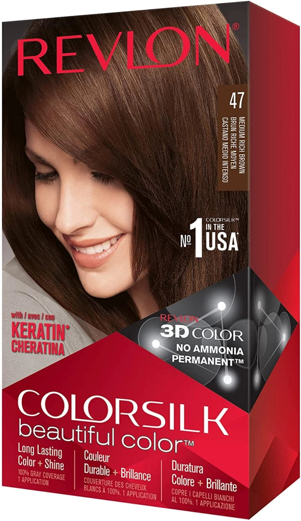 REVLON COLORAZIONE PERMANENTE PER CAPELLI N 47 CASTANO MEDIO INTENSO