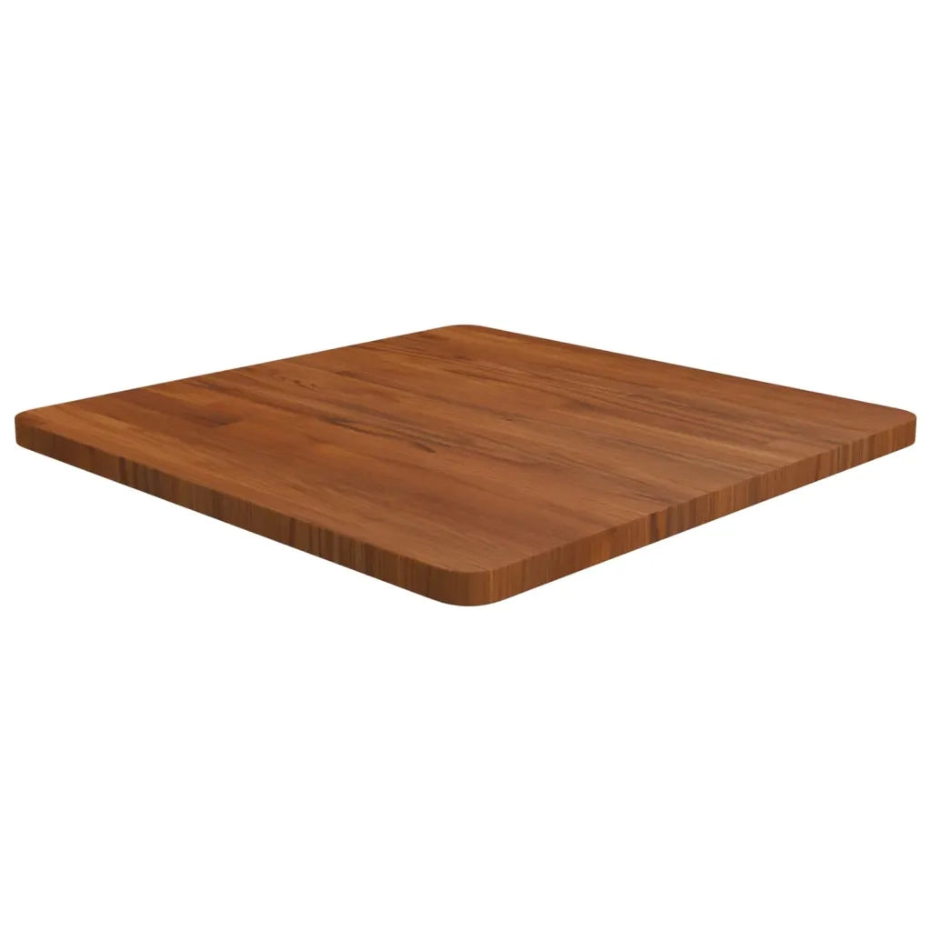 Piano Tavolo Quadrato Marrone Scuro 60x60x2,5cm Rovere Trattato cod mxl 74660