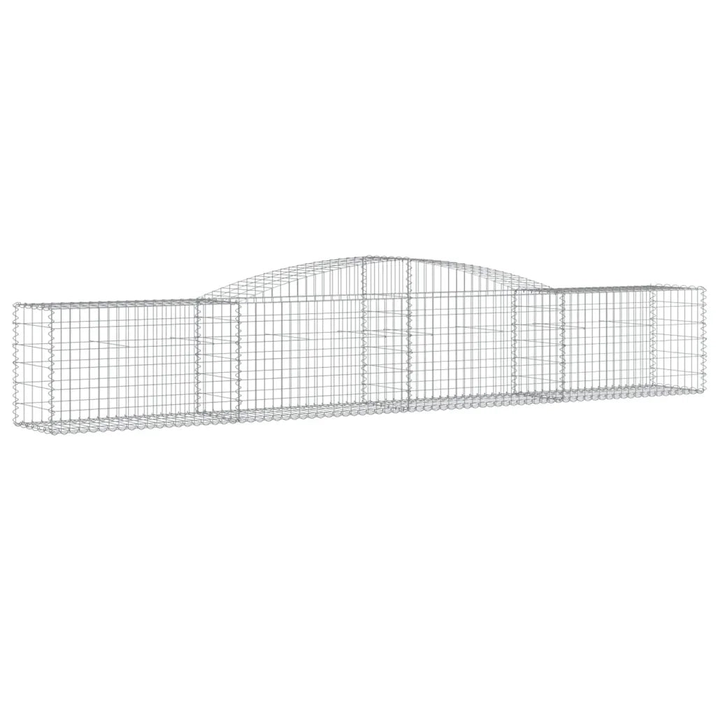 Cesti Gabbioni ad Arco 8 pz 400x50x60/80 cm Ferro Zincato 3146976
