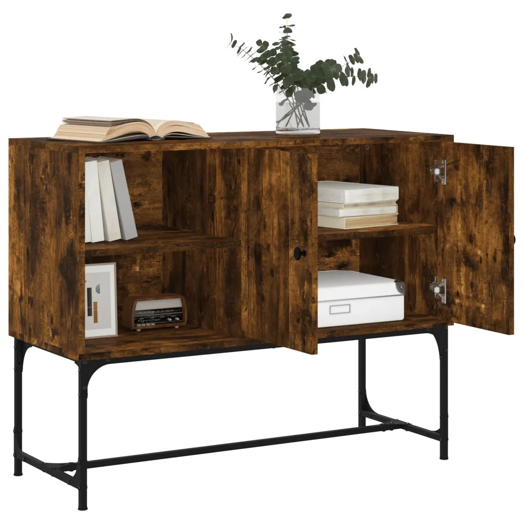 Credenza Rovere Fumo 100x40x79,5 cm in Legno Multistrato 831820