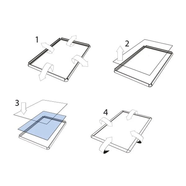 Cornice a scatto 50 x 70 profilo 25mm angolo tondo