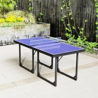 Tavolo da Ping Pong Pieghevole per Interni, Tavolo Ping Pong con Rete, Montaggio Non Richiesto, 182x91 cm, Blu e Viola