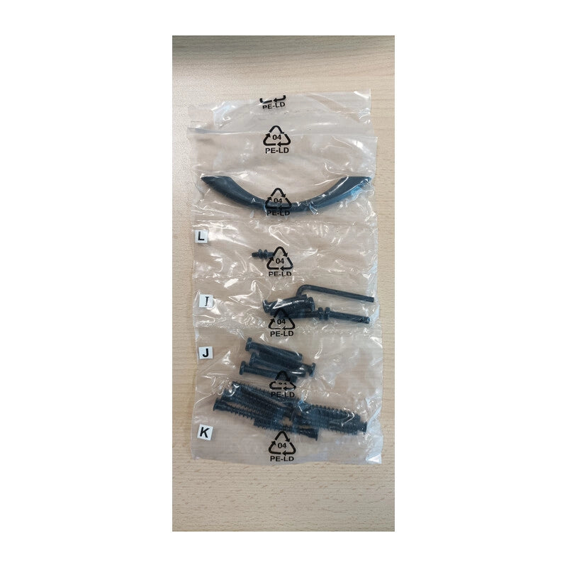 R KIT MONTAGGIO X INDUSTRIAL COMODINO 1C METAL/QUERCIA 40X35X55 CM- 1,0 confezione