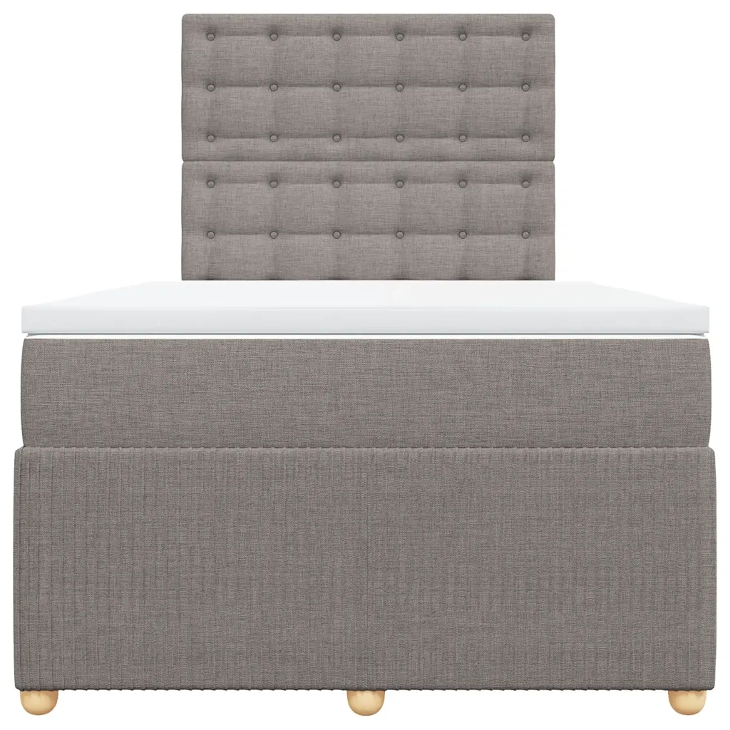 Giroletto a Molle con Materasso Tortora 120x190 cm in Tessuto