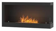 Camino a Bioetanolo da Incasso 90x45 cm Corner 900 Right Destro Nero con Vetro