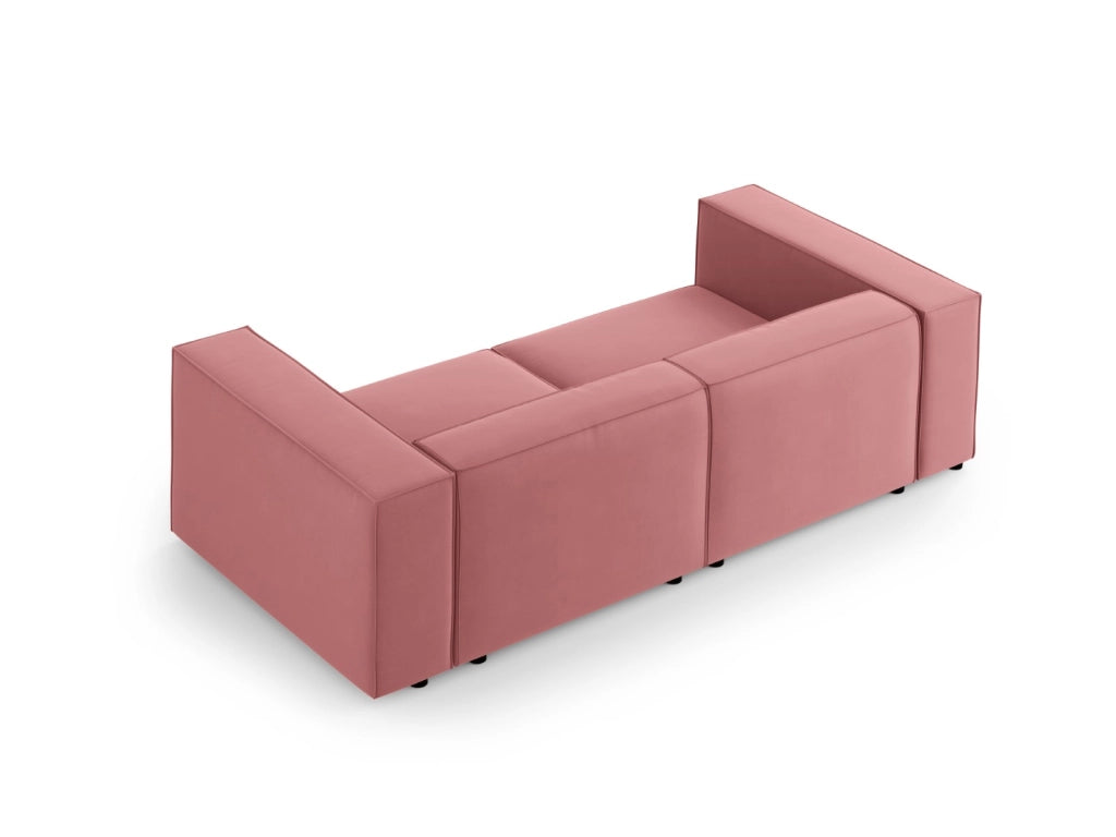 Cosmopolitan Design - Divano "Arendal" 3 posti in velluto salmone 