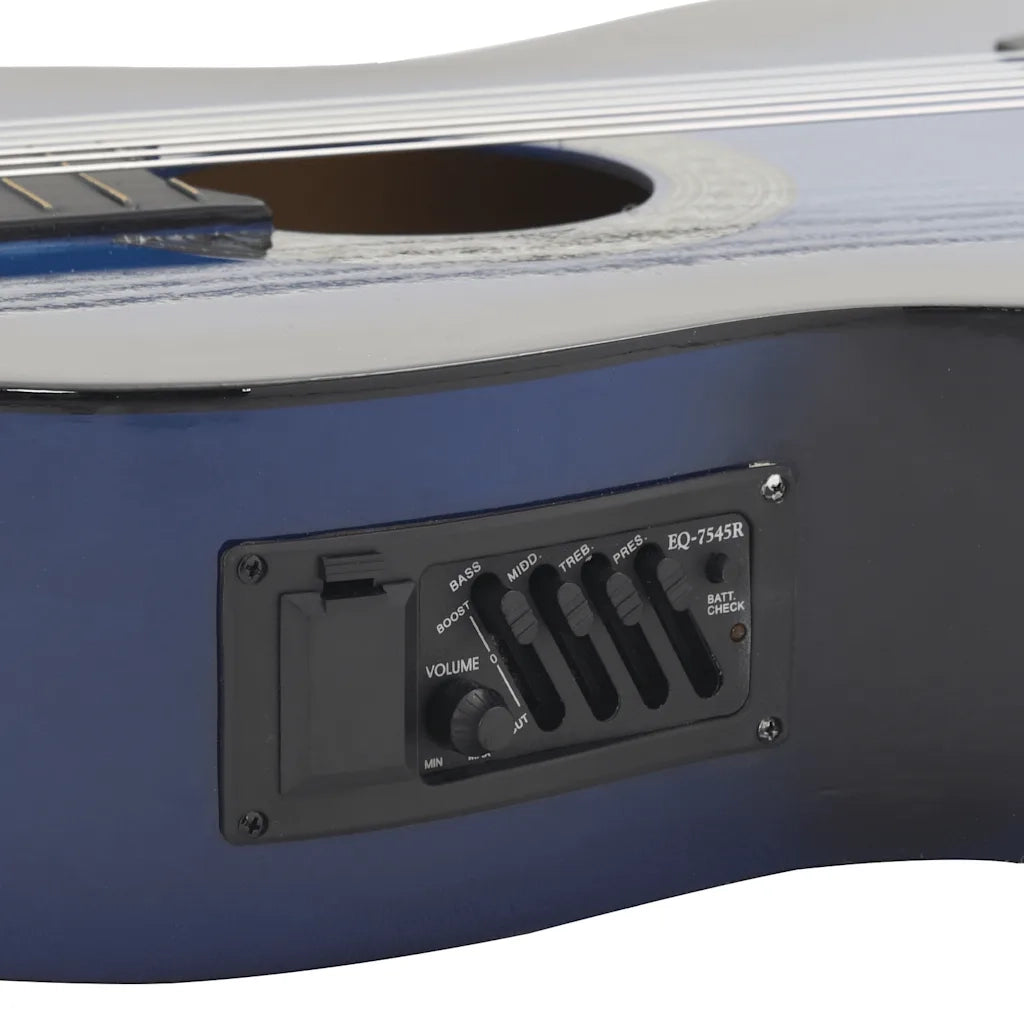 Chitarra Classica Western con Equalizzatore e 6 Corde Blu 70140