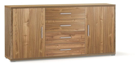 Madia 2 Ante 4 Cassetti 174x84x41 cm Noce Stelvio