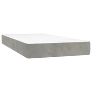 Materasso a Molle Insacchettate Rigidit¨¤ Media Grigio Chiaro 120x190x20 cm in Velluto