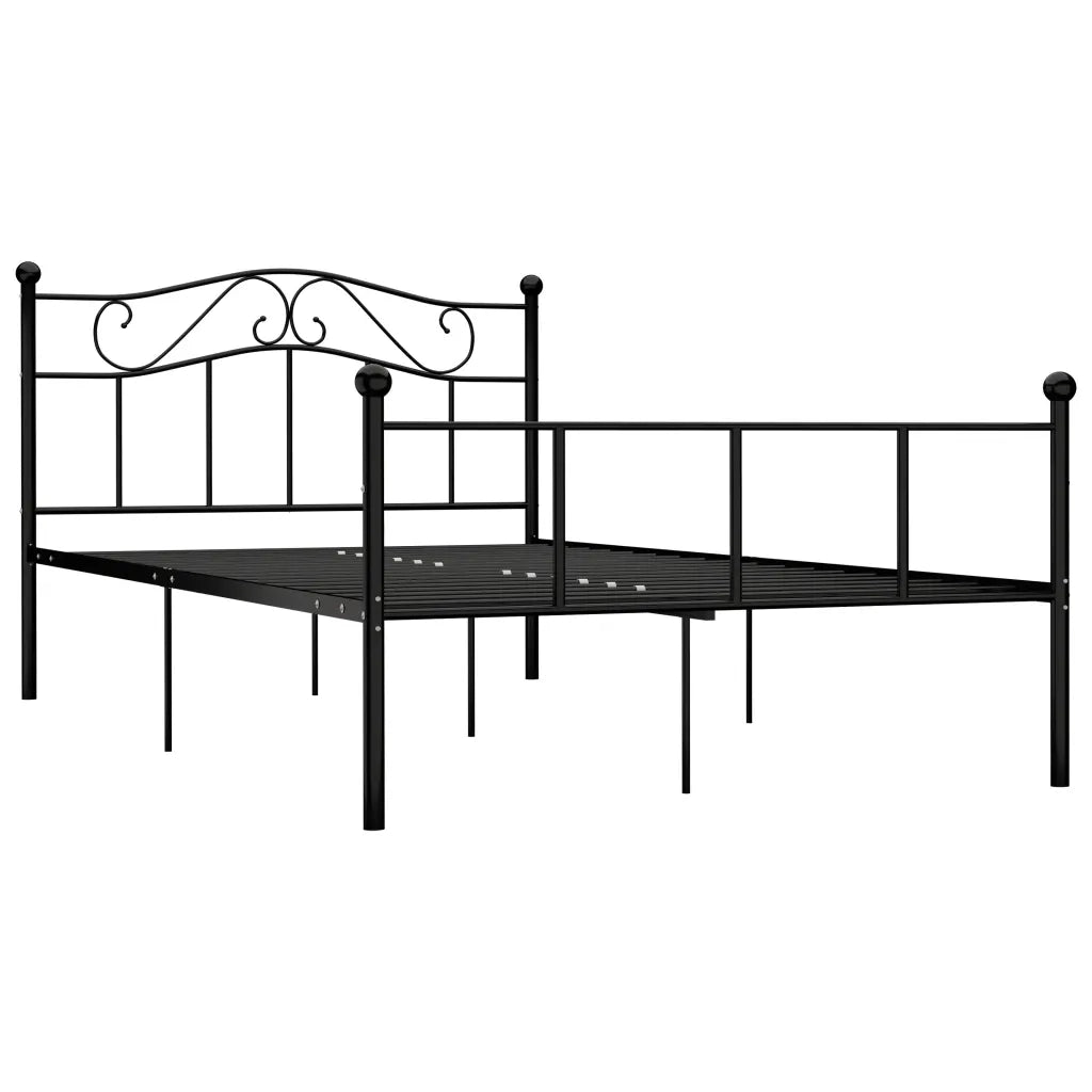 Giroletto-Struttura Letto Nero in Metallo 120x200 cm 666474