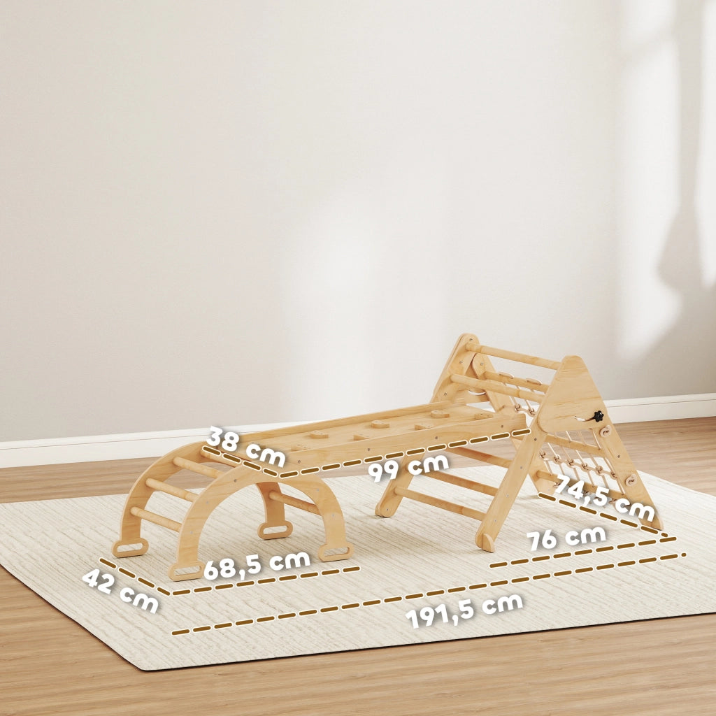Casa gioco bambini con scivolo e scala ¨C zephmum ¨C legno naturale